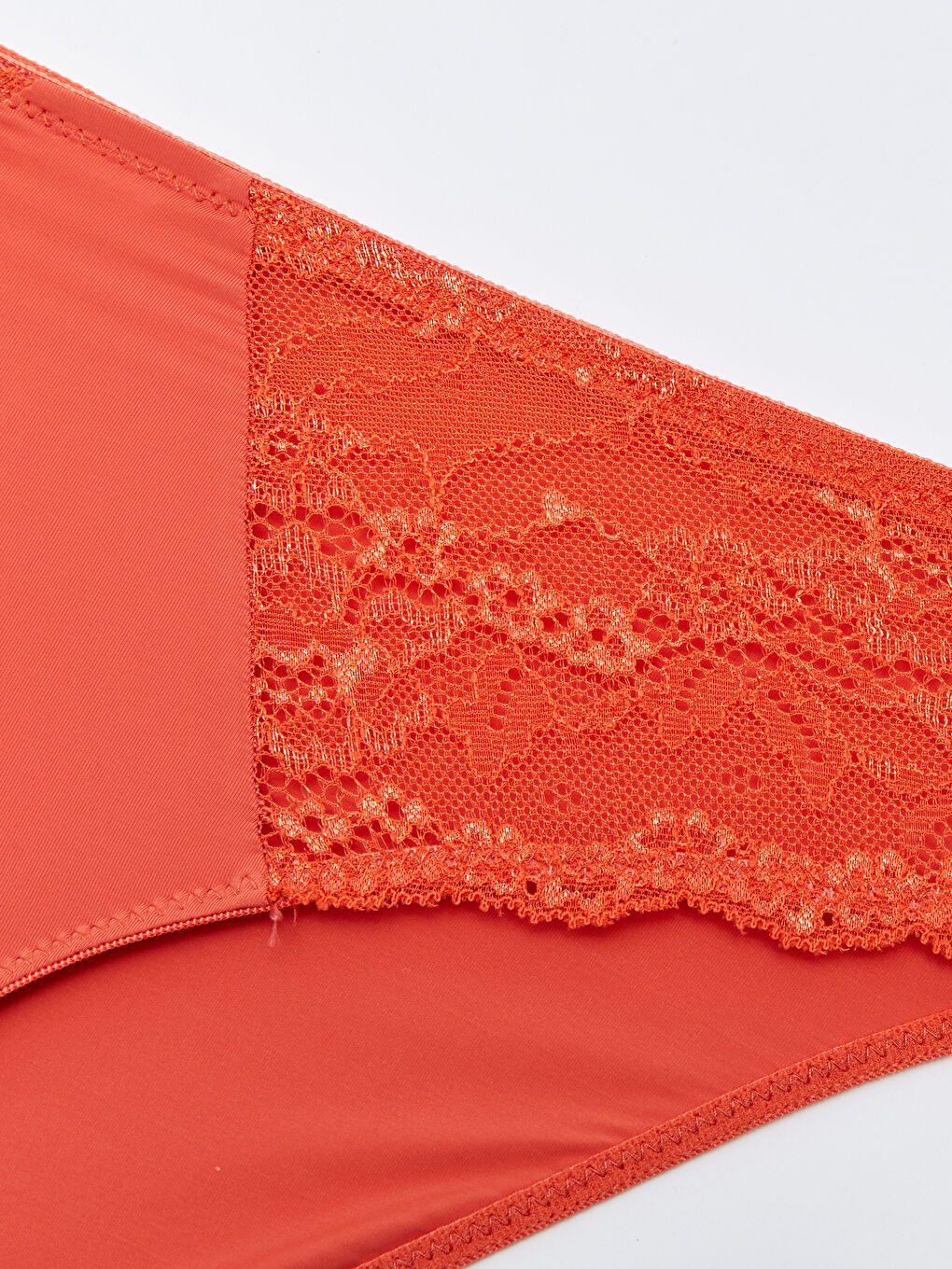 Turuncu Dantel Detaylı Bikini Külot-2