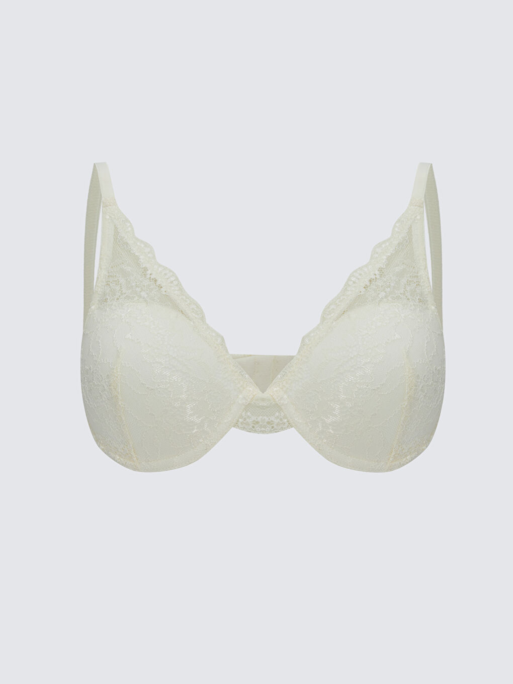 Ekru Dantelli Sütyen