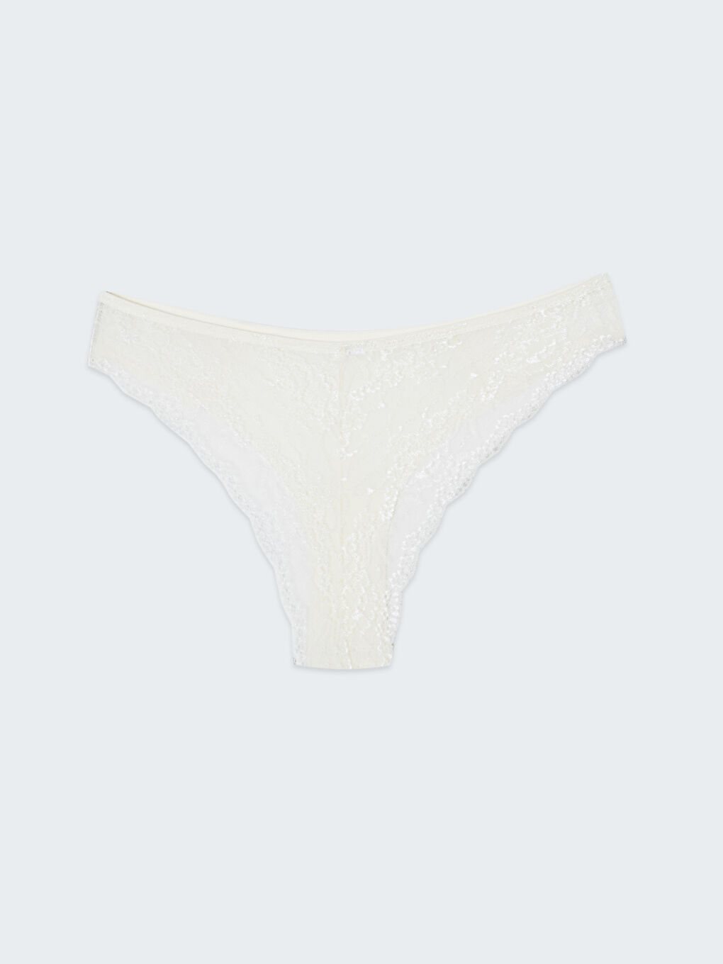 Ekru Nakışlı Brazilian Külot