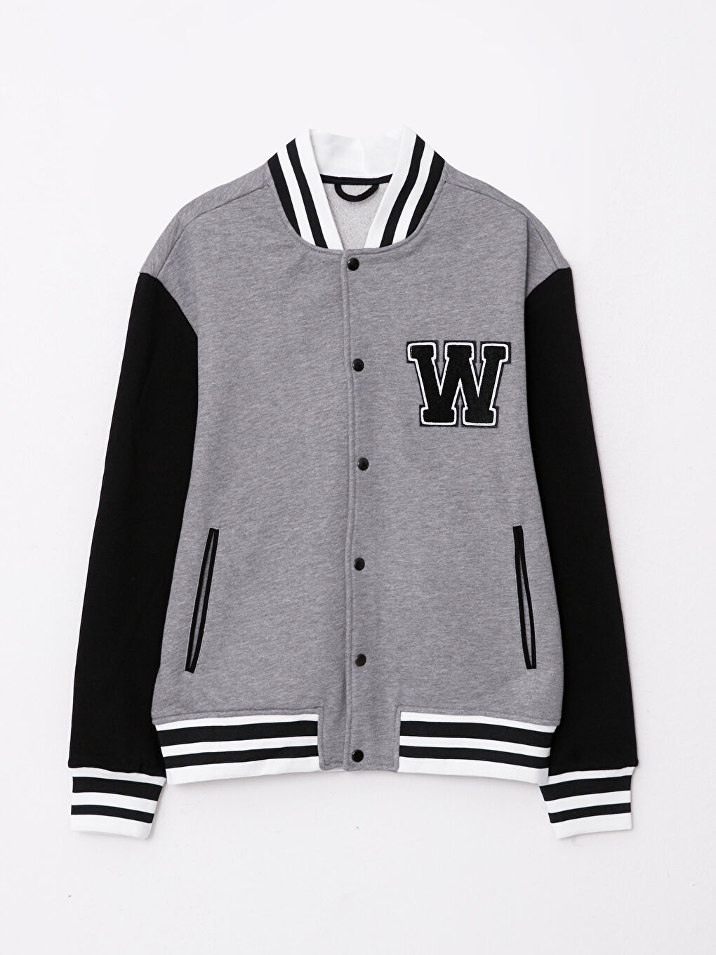 Antrasit Standart Kalıp Kolej Yaka Bomber Erkek Mont-6