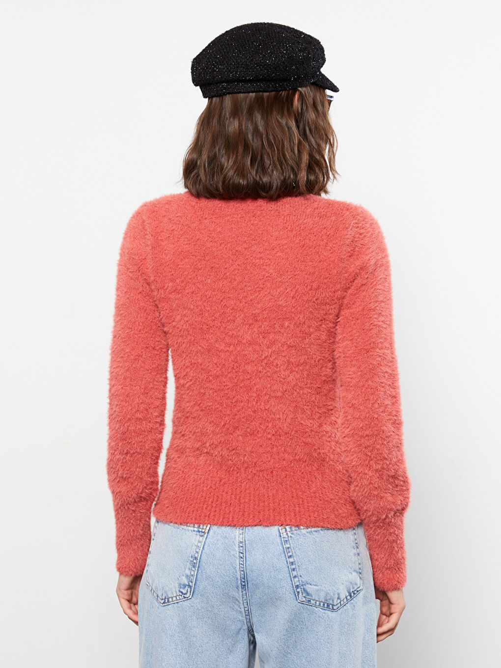 LCW Vision Crew Neck Plain Long Sleeve Women's Knitwear Sweater -W25359Z8-GQD