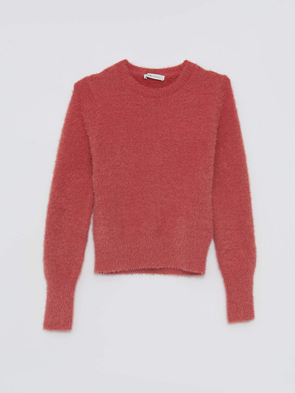 LCW Vision Crew Neck Plain Long Sleeve Women's Knitwear Sweater -W25359Z8-GQD