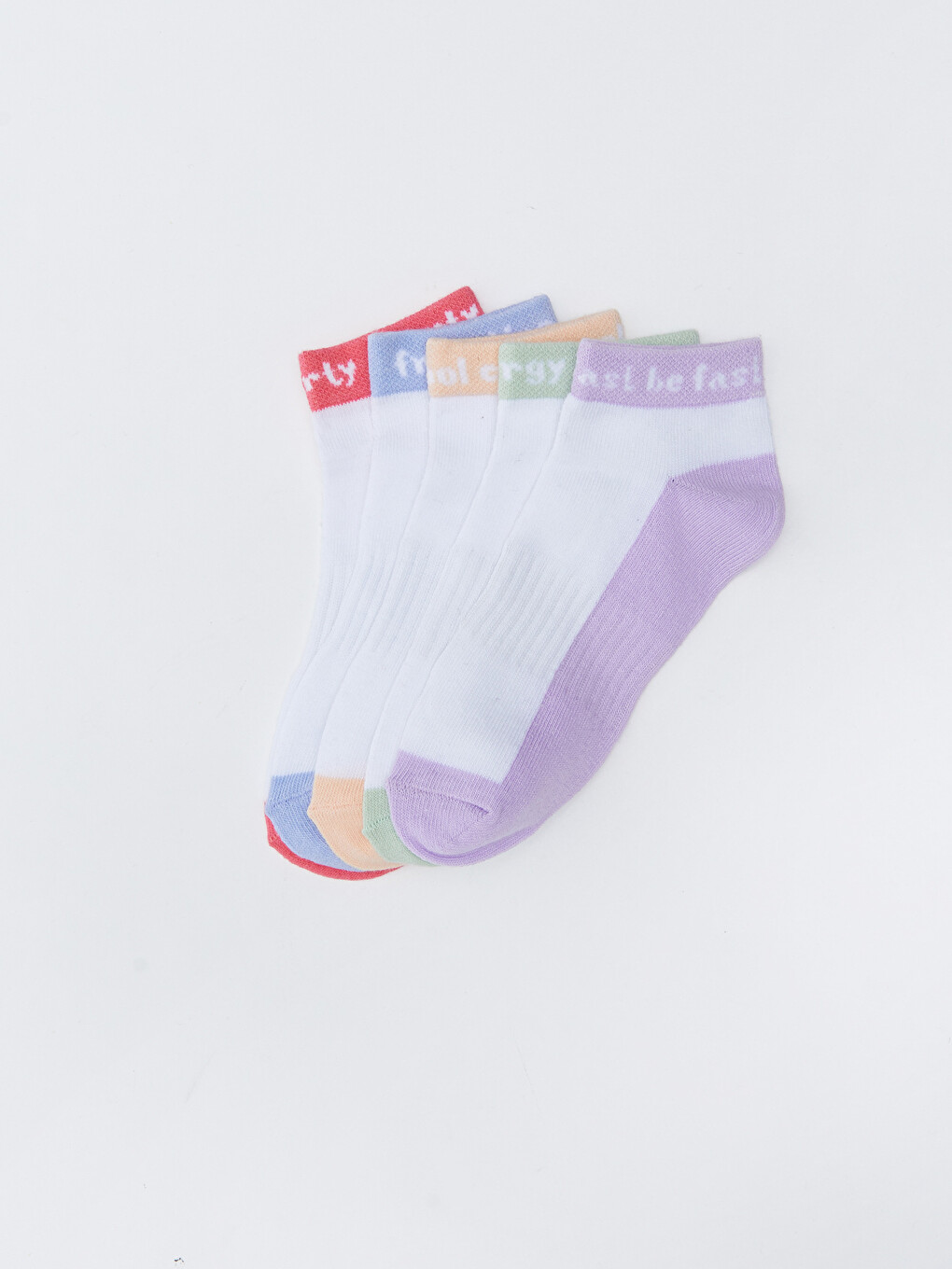 Color Block Girls' Booties Socks 5 Pack