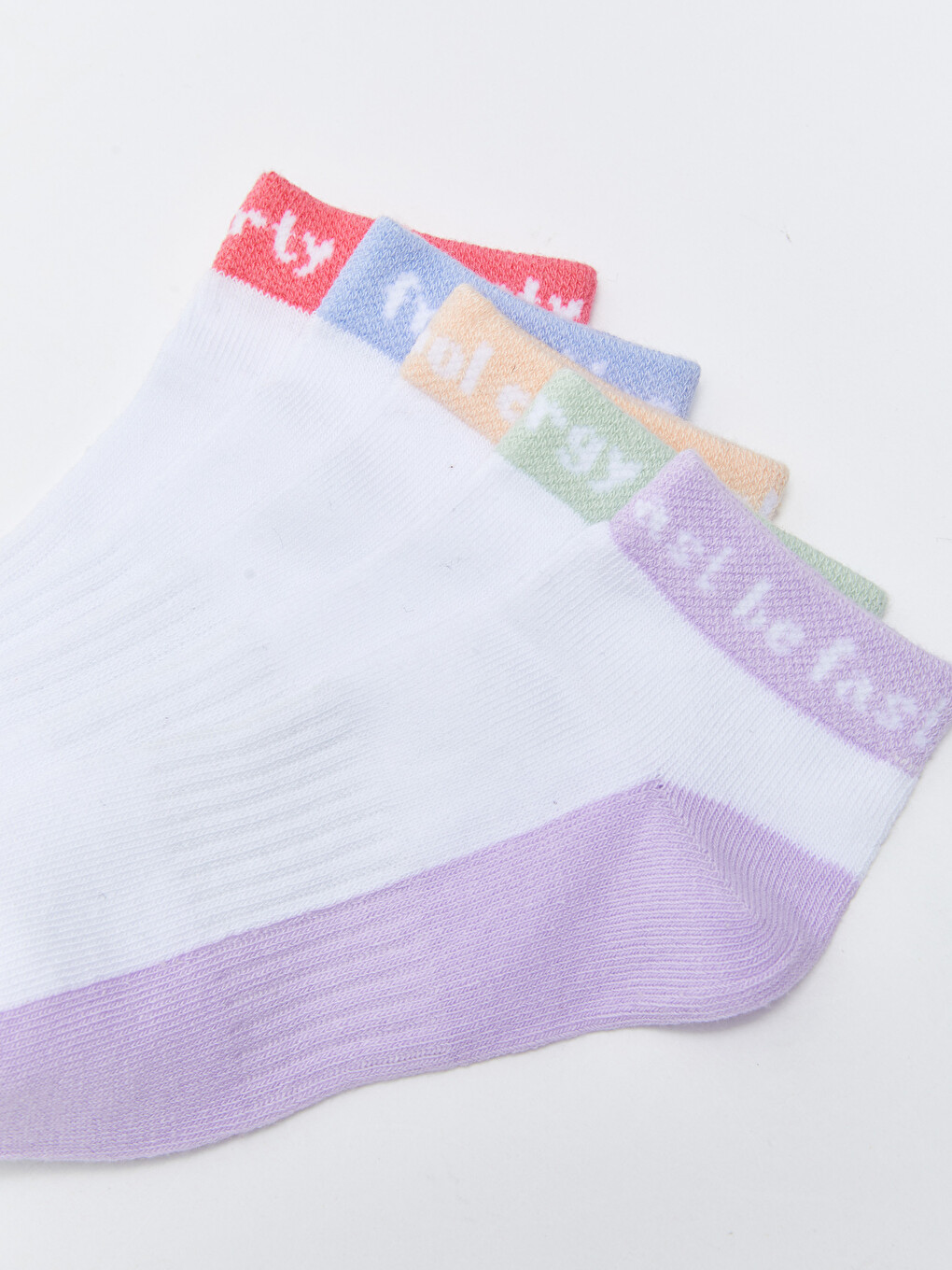 Color Block Girls' Booties Socks 5 Pack-2