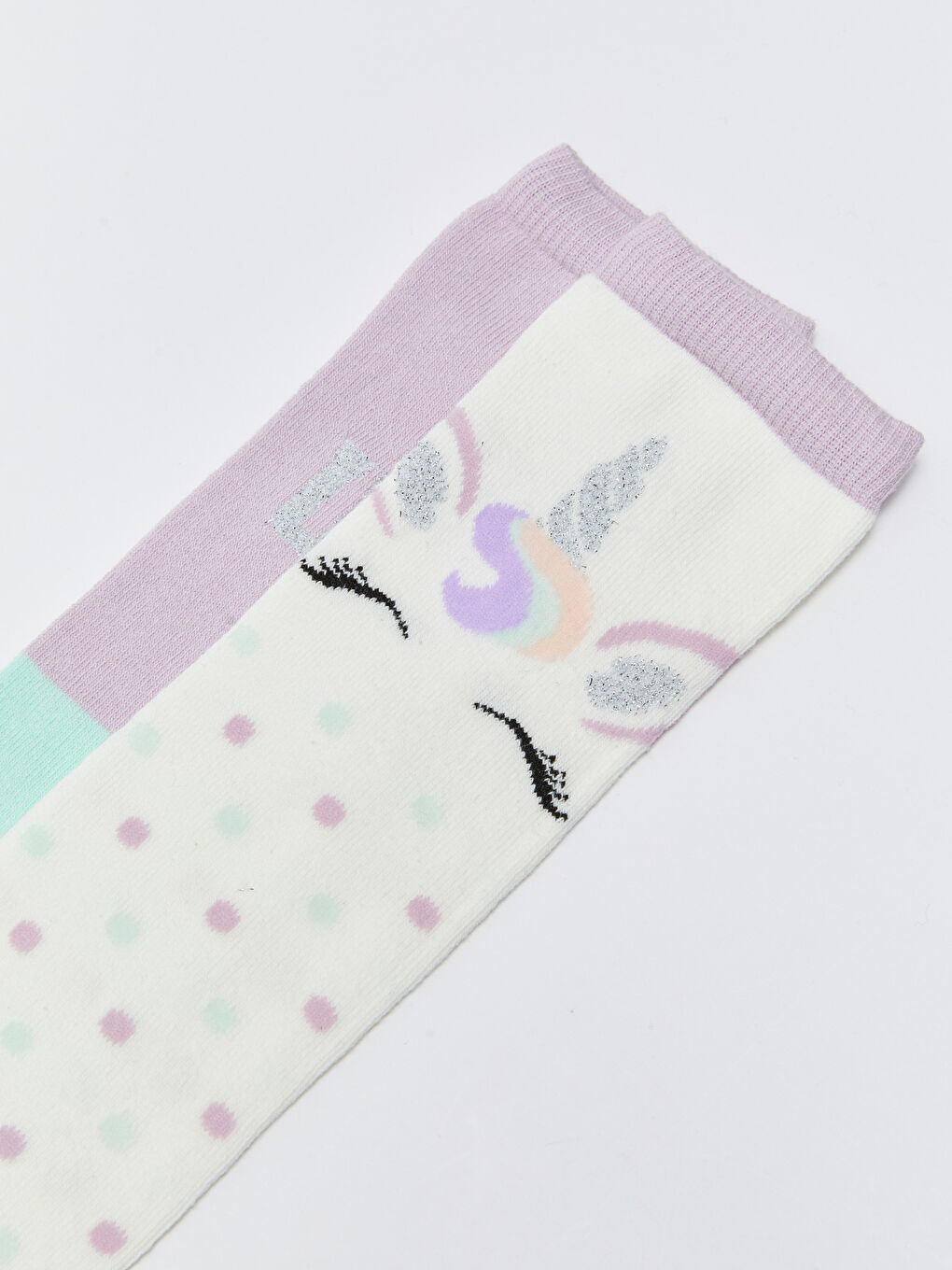 Patterned Girls Knee Socks 2 Pack-2