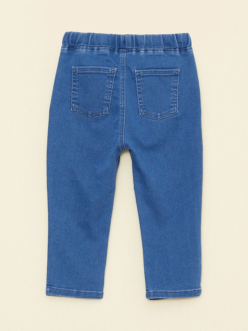 LCW baby İndigo Beli Lastikli Baskılı Erkek Bebek Jean Pantolon - 2