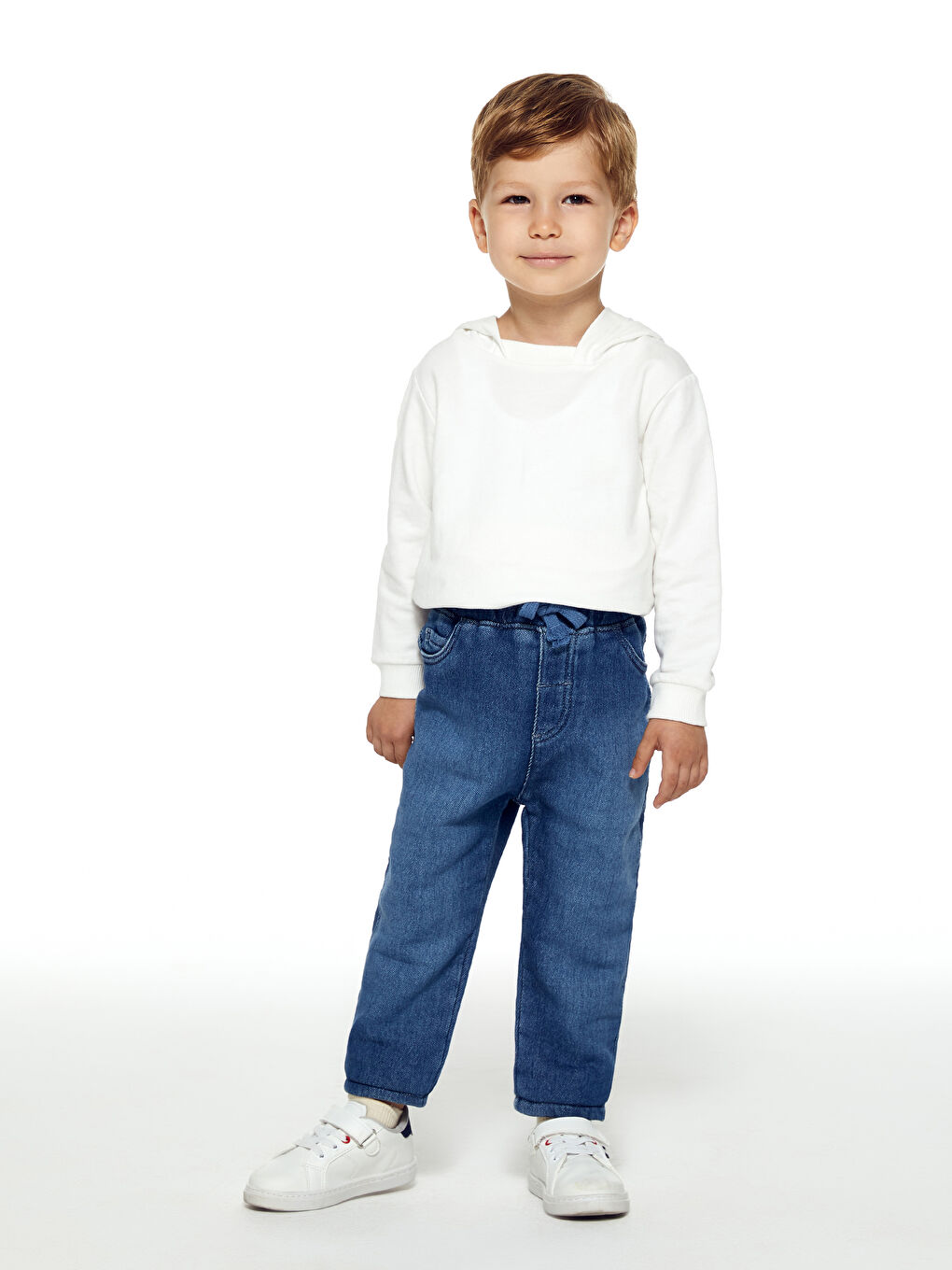 LCW baby İndigo Beli Lastikli Erkek Bebek Jean Pantolon - 1