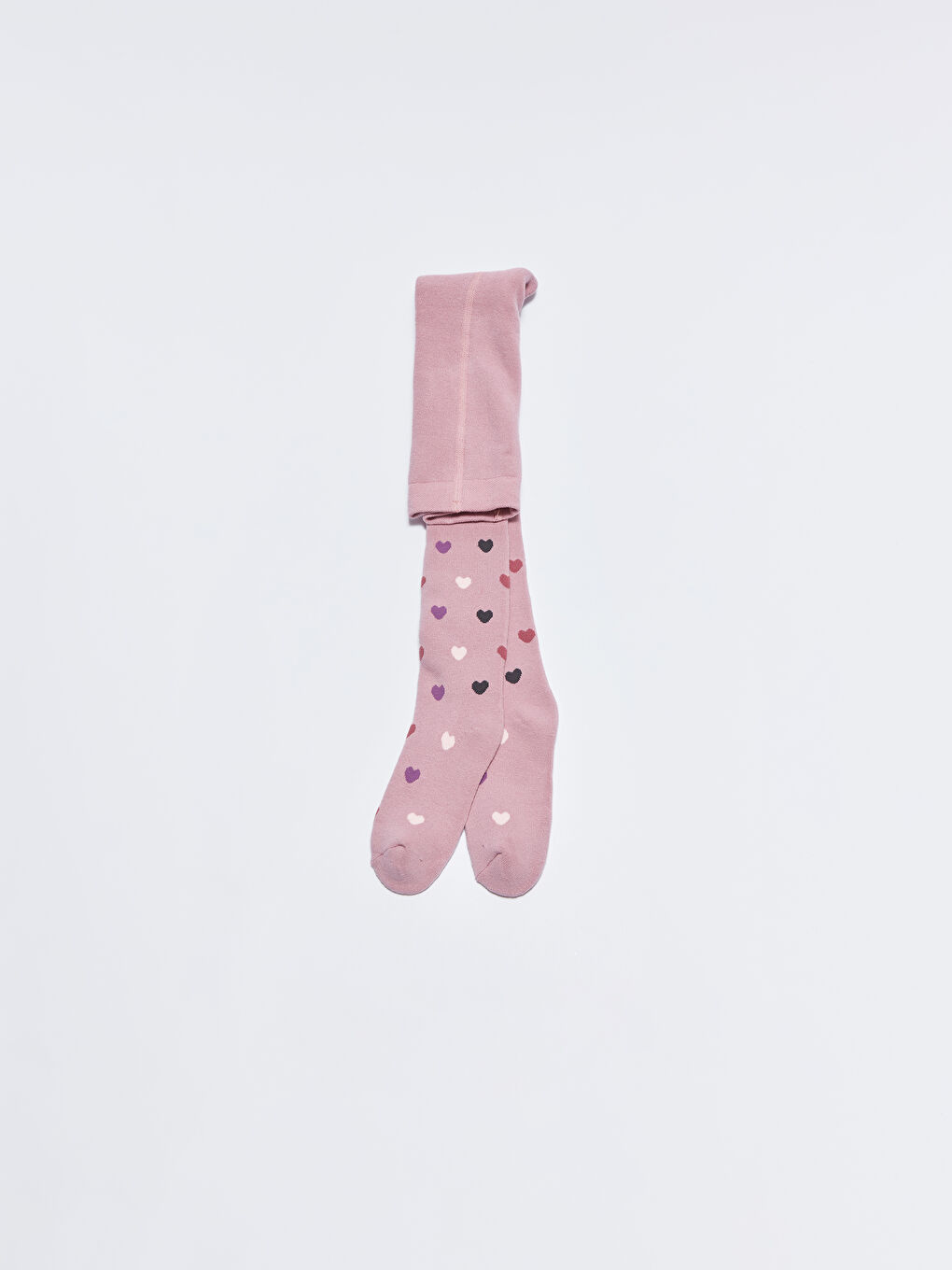 Pembe Desenli Kız Çocuk Kalın Havlu Külotlu Çorap