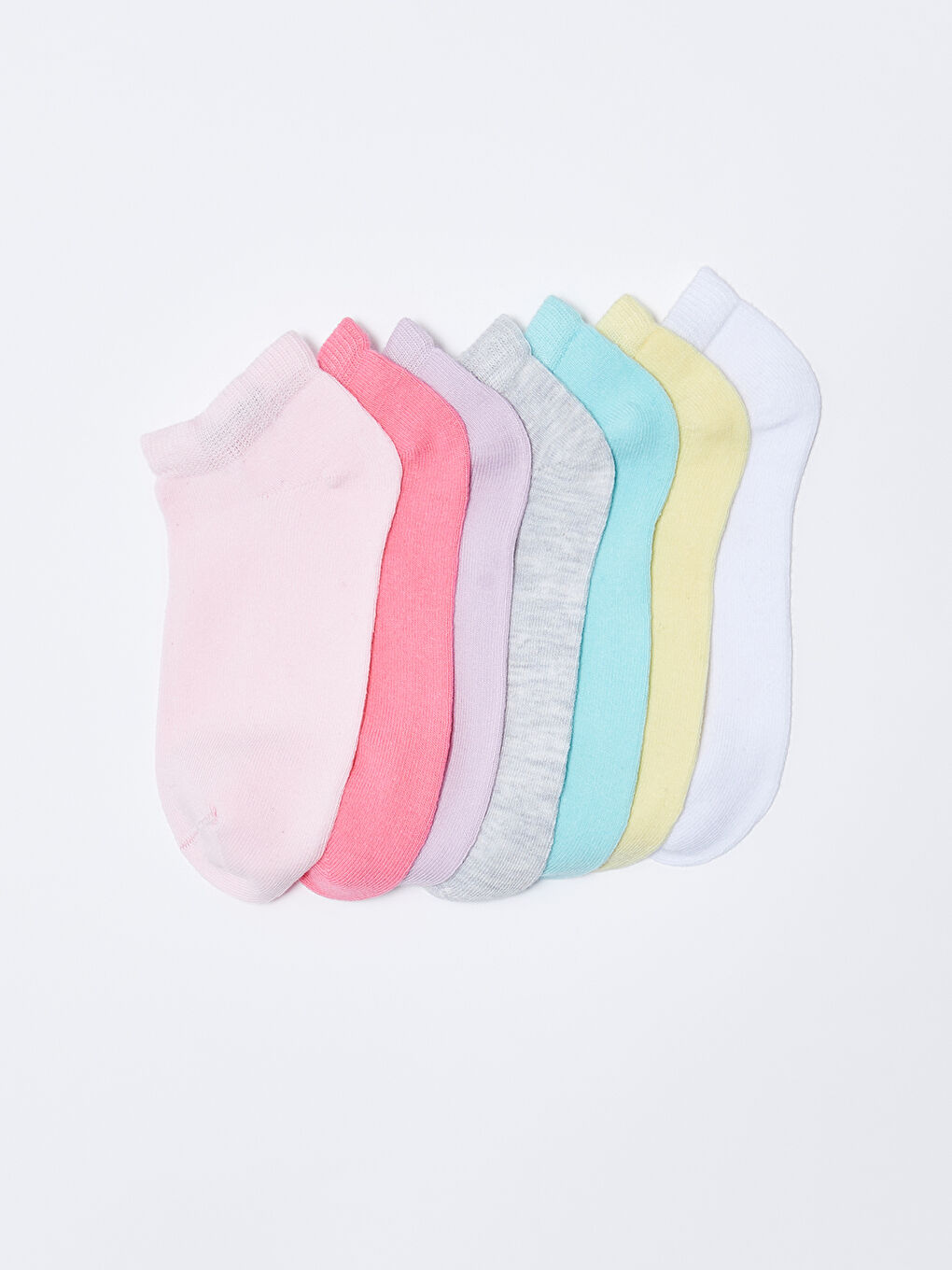 LCW Kids Basic Girls Trainer Socks 7 Pack -W25407Z4-J3N
