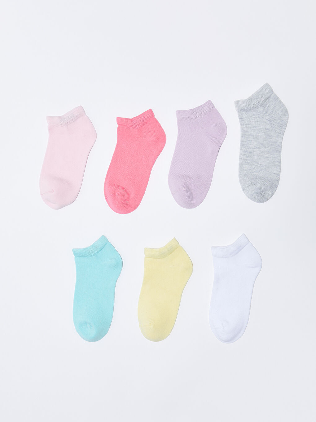 LCW Kids Basic Girls Trainer Socks 7 Pack -W25407Z4-J3N