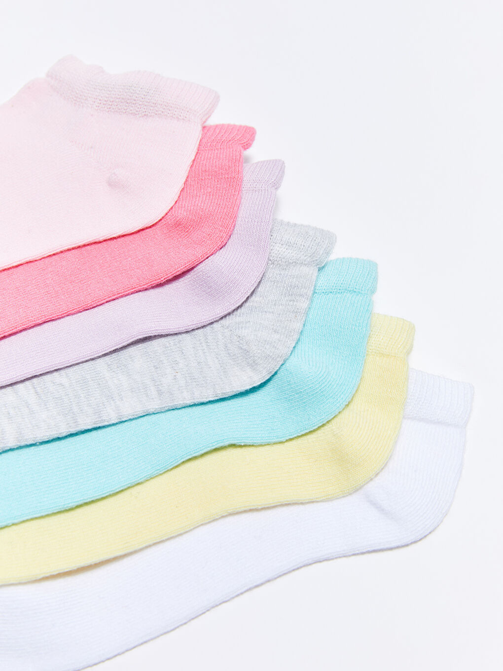 LCW Kids Basic Girls Trainer Socks 7 Pack -W25407Z4-J3N
