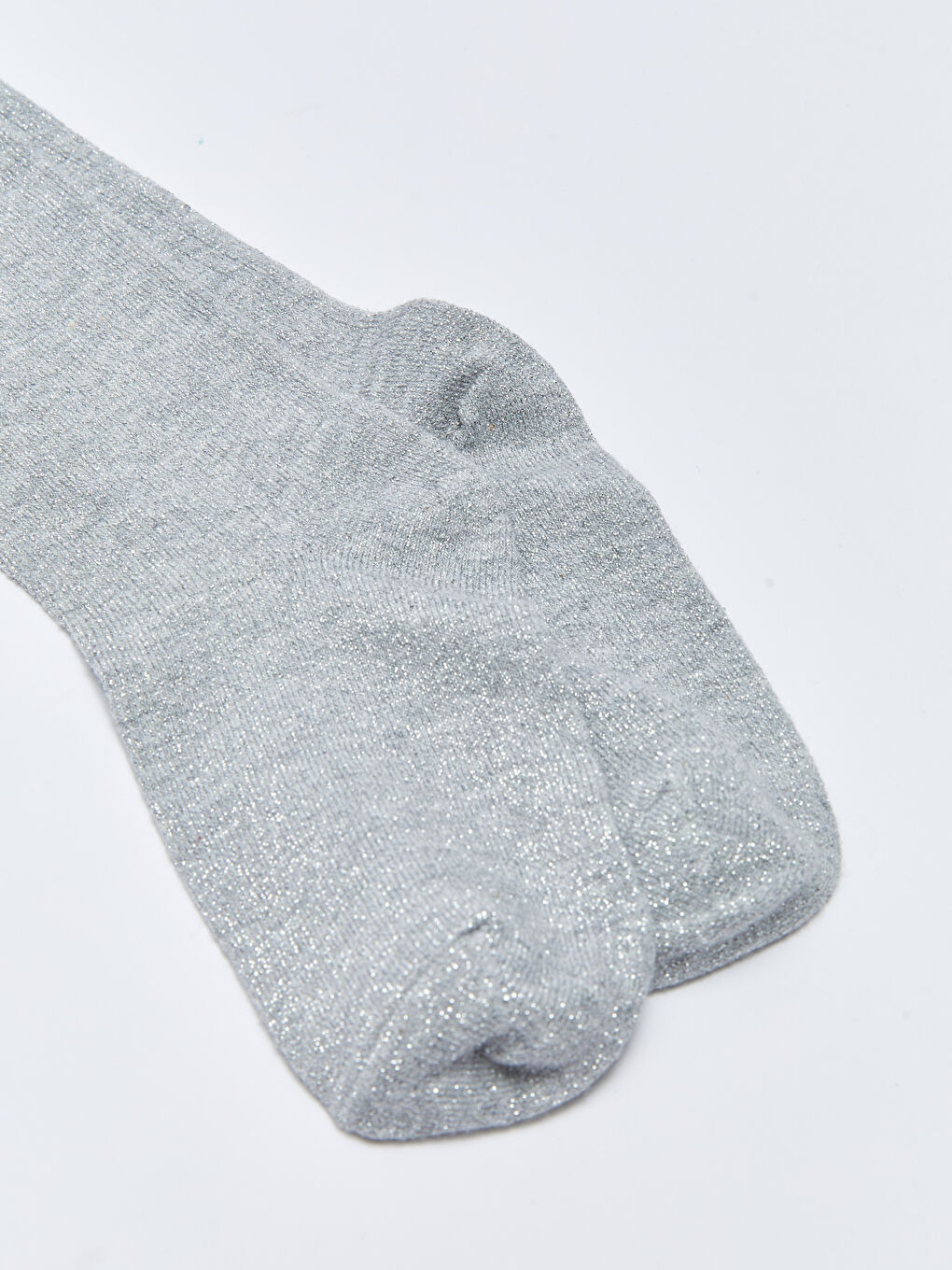 Gri Sim Detaylı Işıltılı Kız Çocuk Külotlu Çorap-1