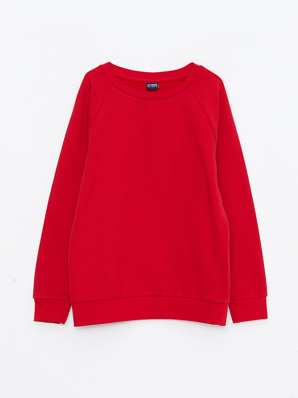 Kırmızı Bisiklet Yaka Basic Uzun Kollu Erkek Çocuk Sweatshirt