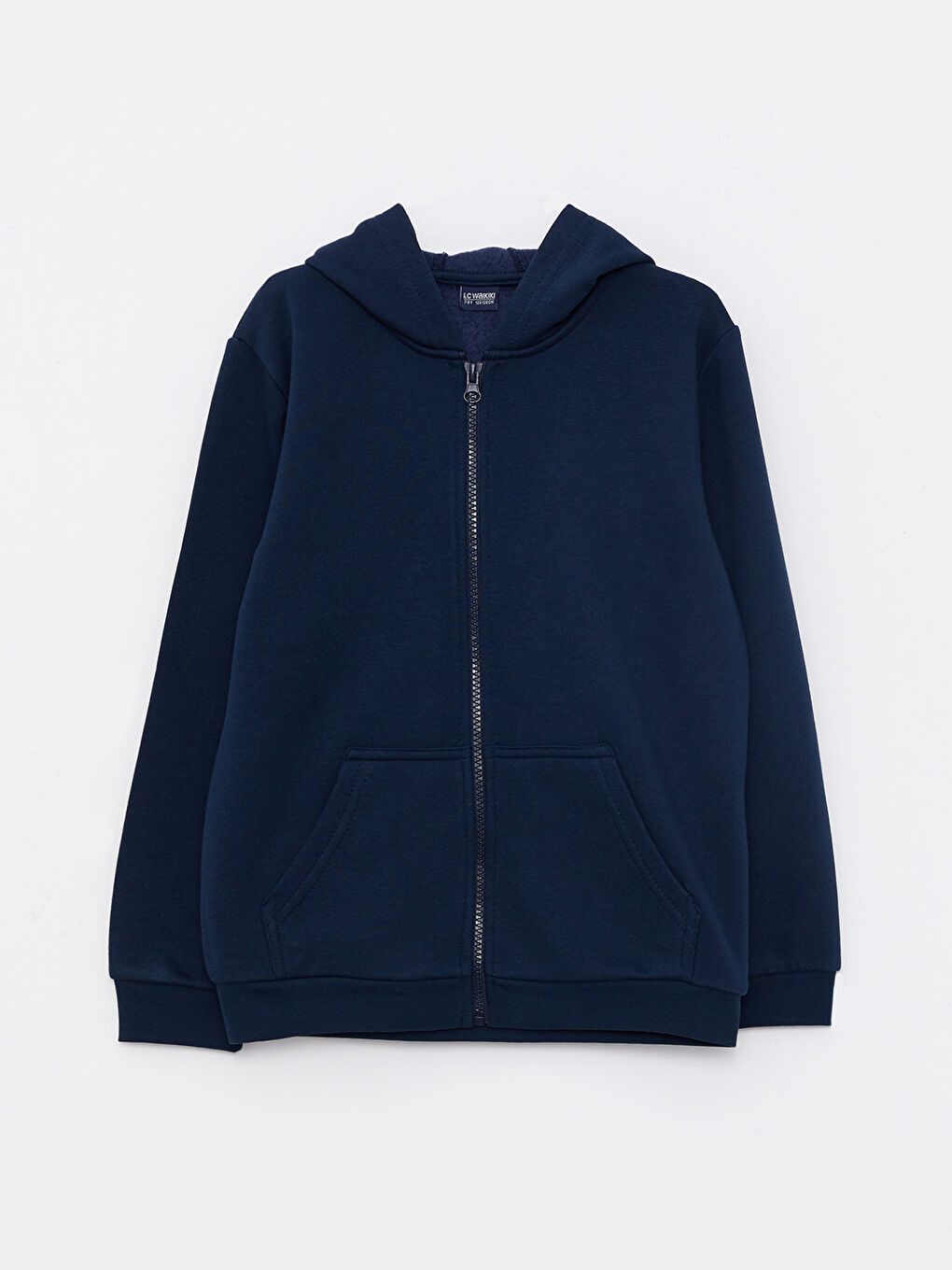 LCW Kids Hooded Basic Long Sleeve Boys' Zippered Sweatshirt -W25424Z4-NOO