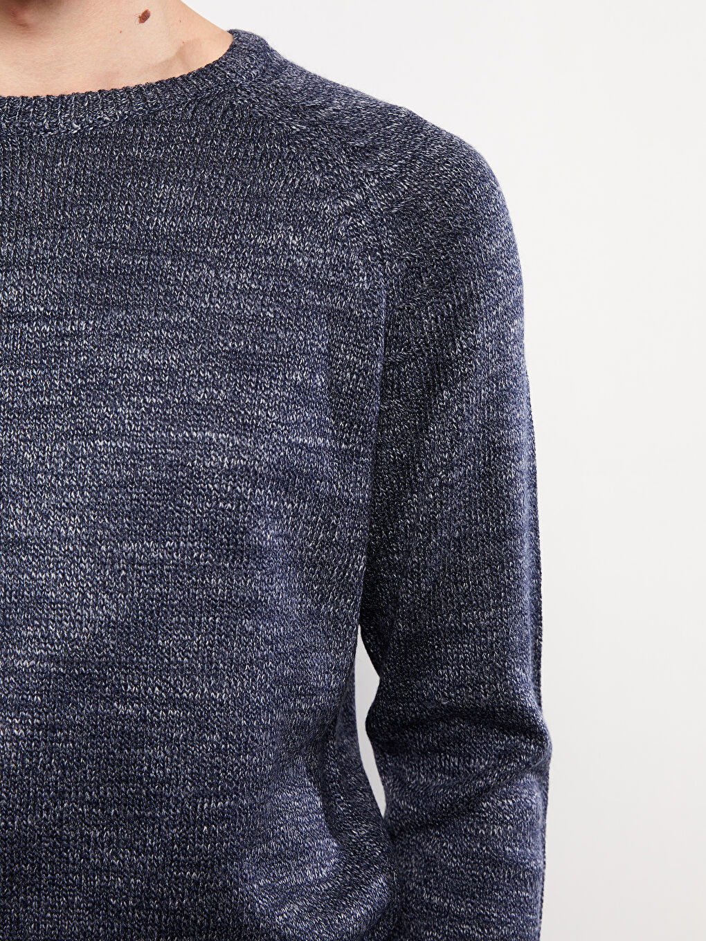 XSIDE Crew Neck Long Sleeve Men's Tricot Sweater -W25435Z8-LAS