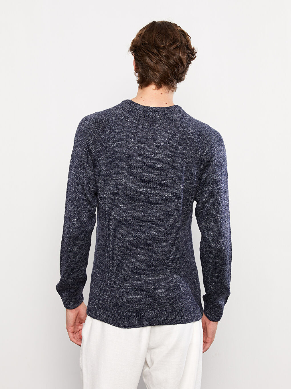 XSIDE Crew Neck Long Sleeve Men's Tricot Sweater -W25435Z8-LAS