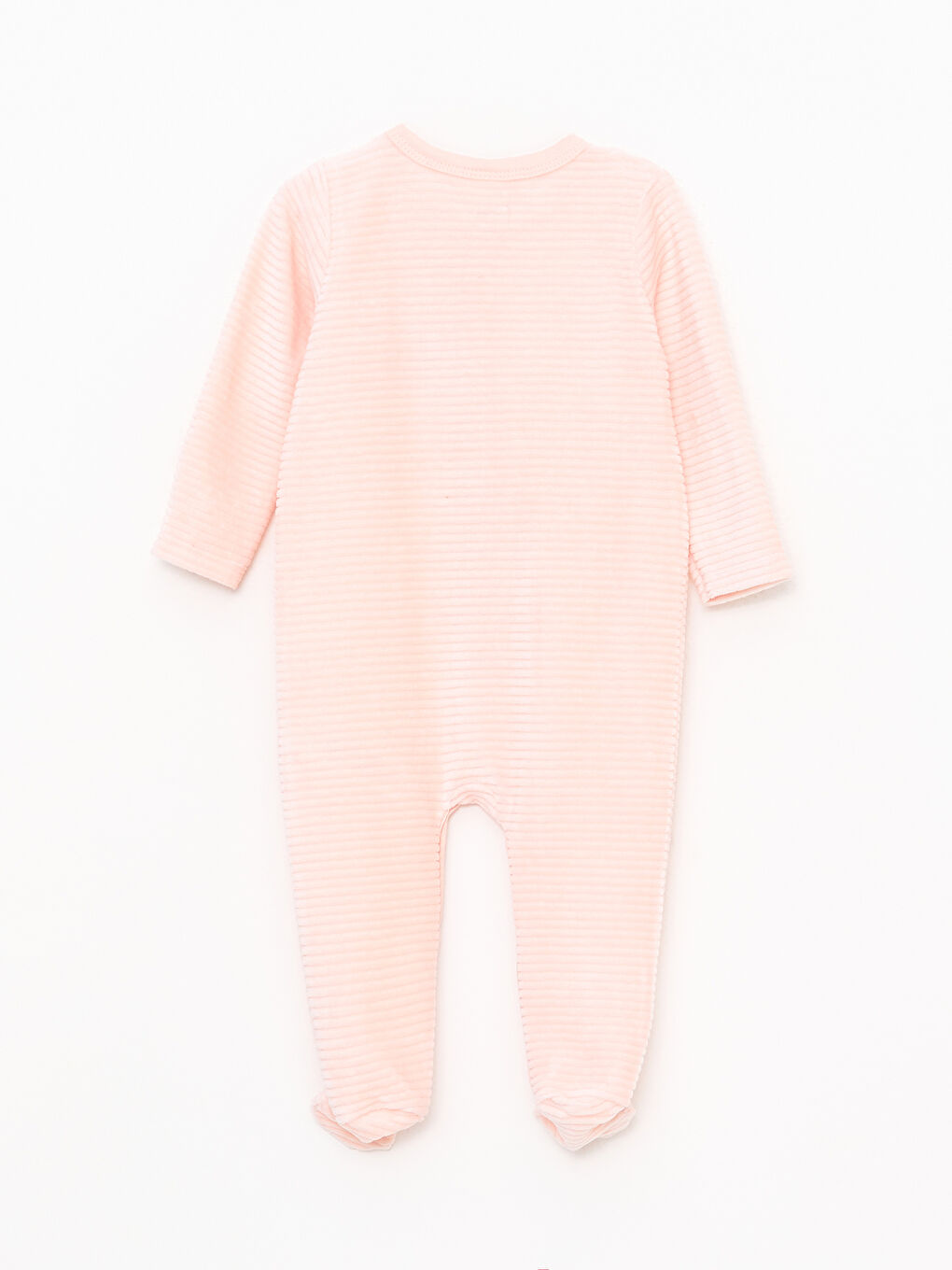 V Neck Long Sleeve Embroidery Detailed Baby Girl Rompers-1