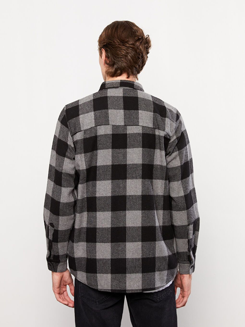 完売品　alumu. flannel stitch tunic shirt Cell Woven Plaid Zip Shirt - Lavender Grey – Welcome Skateboards