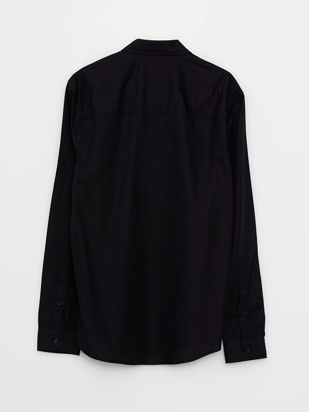 Ерлерге арналған тар пішім ұзын жең саржа жейде-10