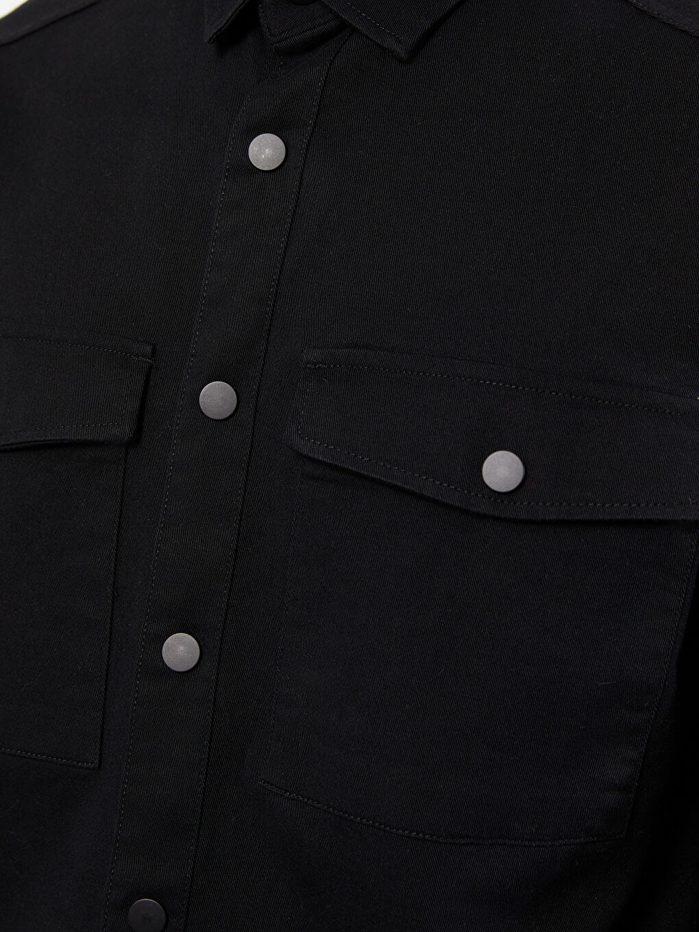 Opušteni kroj, dugi rukav, muška košulja jakna-3