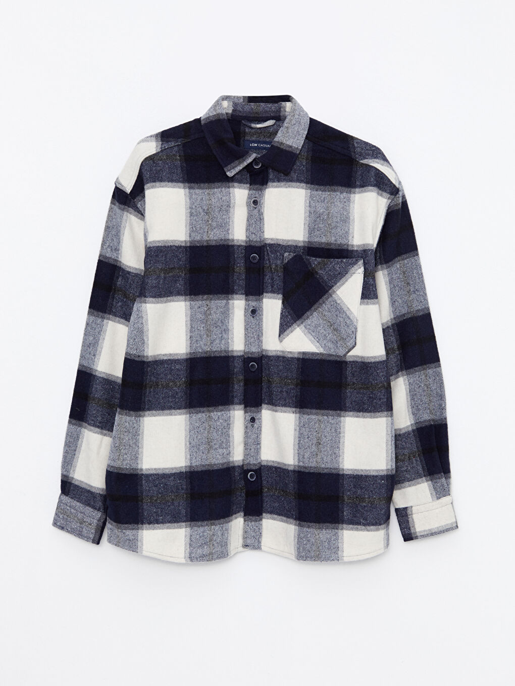 XSIDE Comfortable Fit Long Sleeve Plaid Men's Shirt Jacket -W25478Z8-LN6