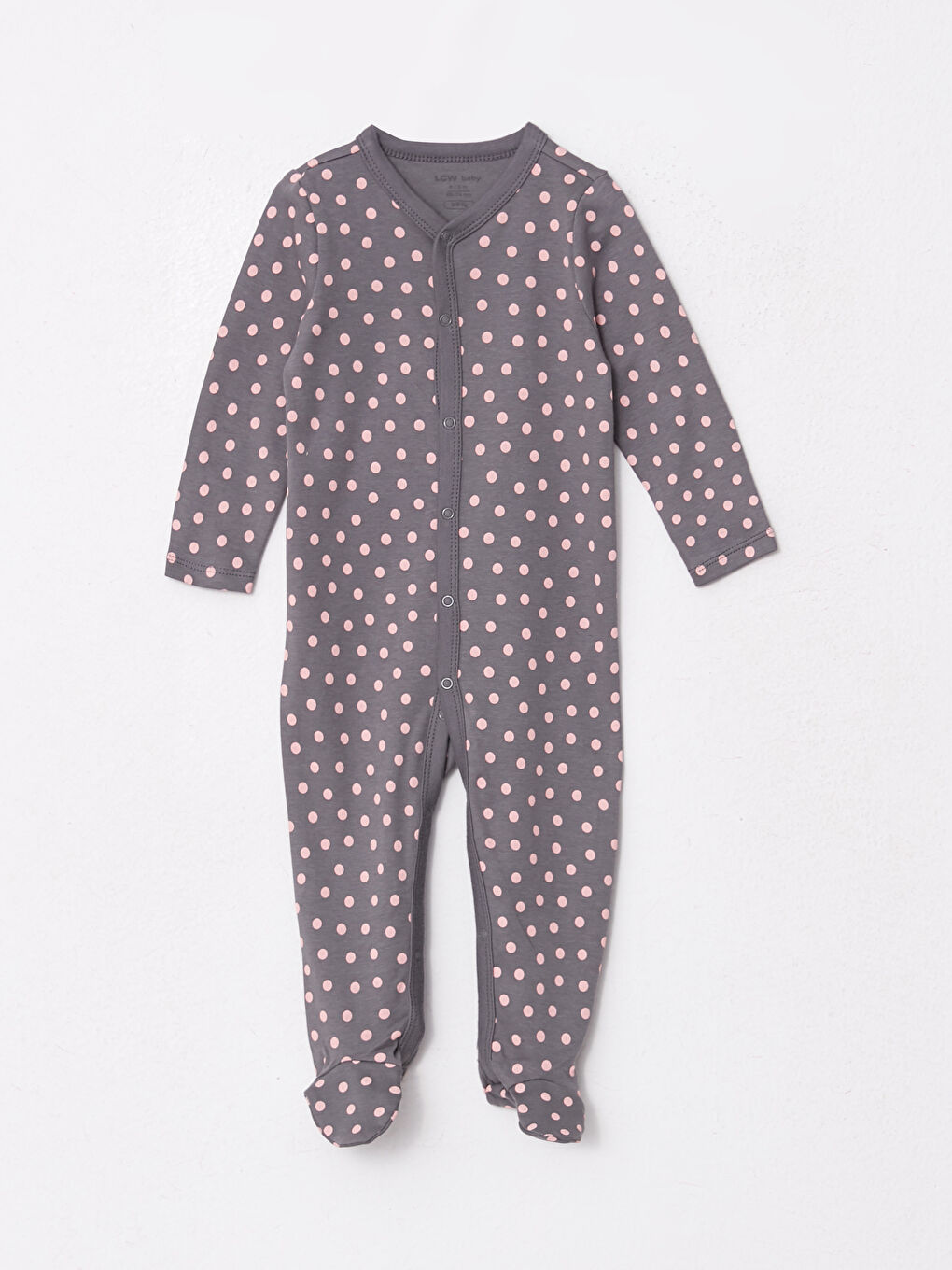 V Neck Long Sleeve Printed Baby Girls' Jumpsuit 2 Pack-1