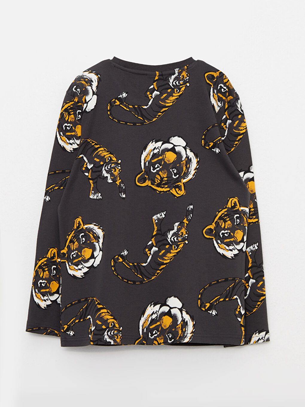 تيشيرت للأولاد بأكمام طويلة مطبوع برقبة دائرية-1