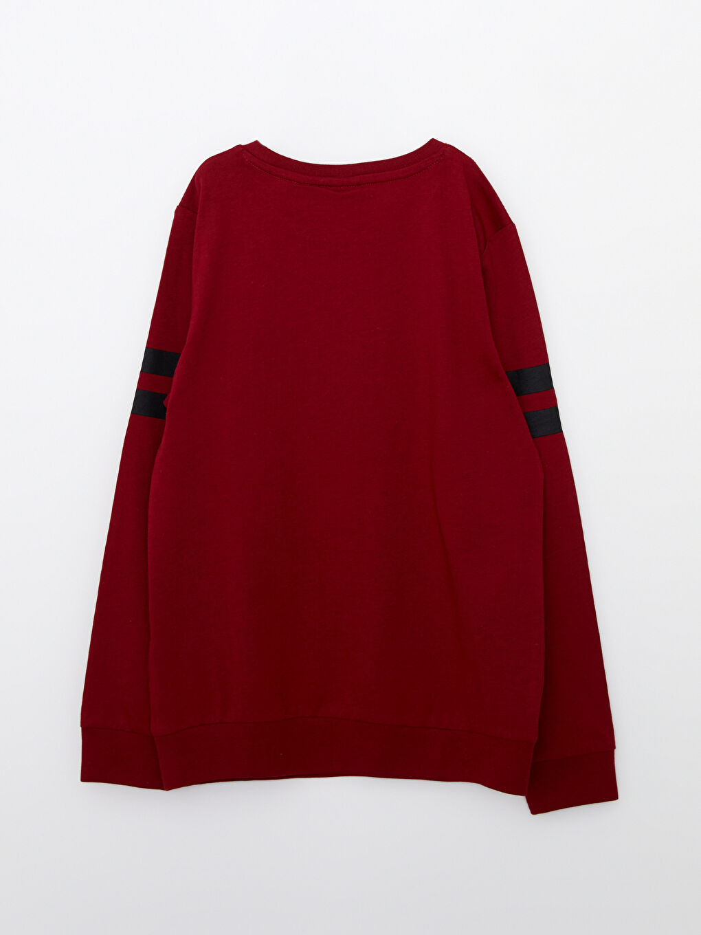 Bordo Bisiklet Yaka Harry Potter Baskılı Uzun Kollu Erkek Çocuk Tişört-2