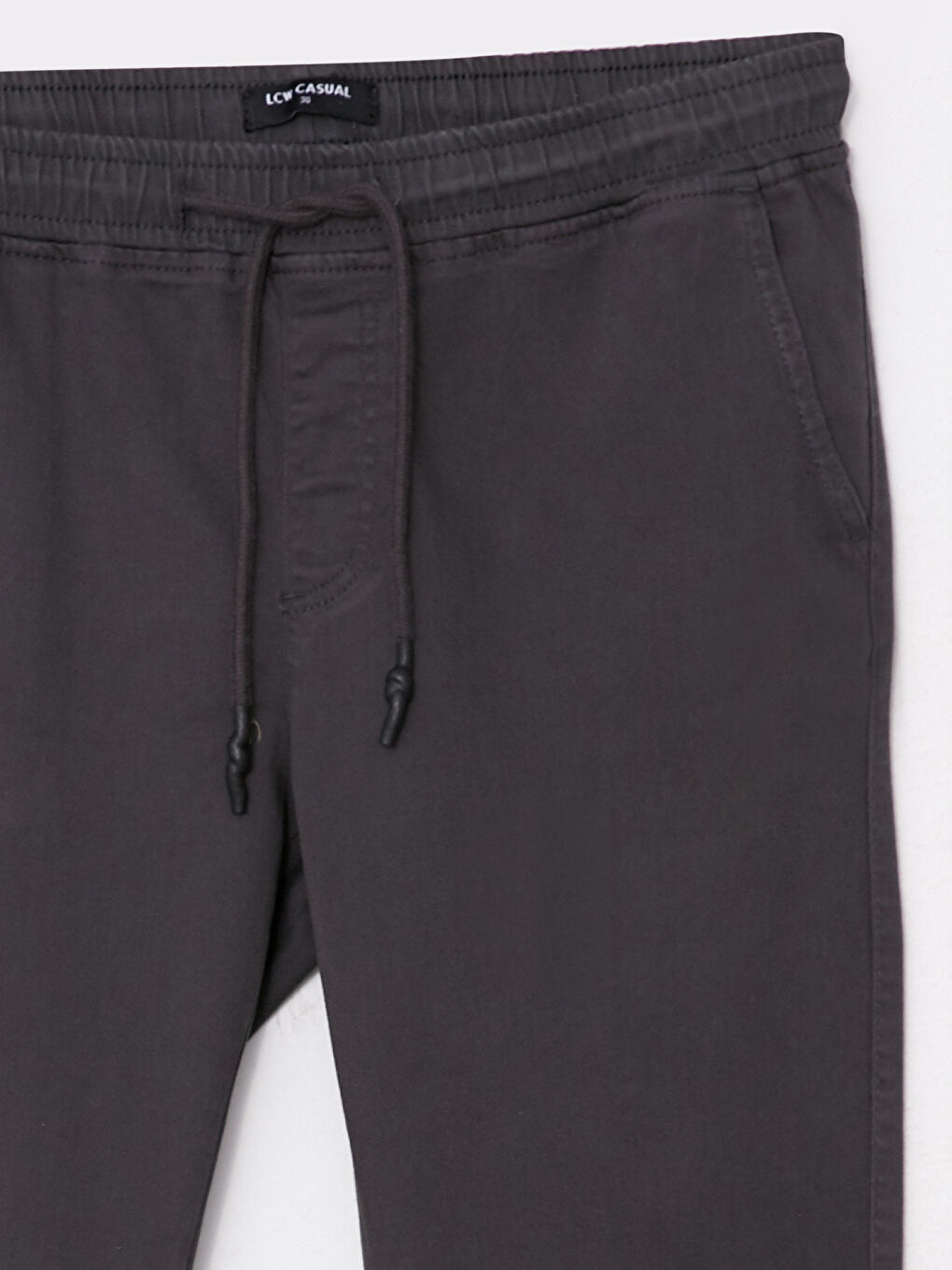 Antrasit Slim Fit Gabardin Erkek Jogger Pantolon-5