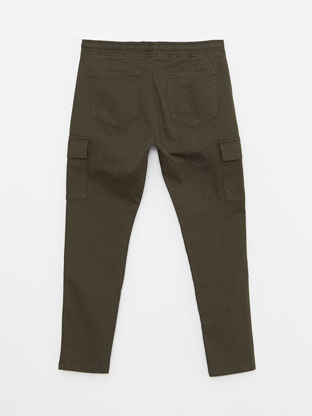 Haki Slim Fit Gabardin Erkek Kargo Pantolon-6