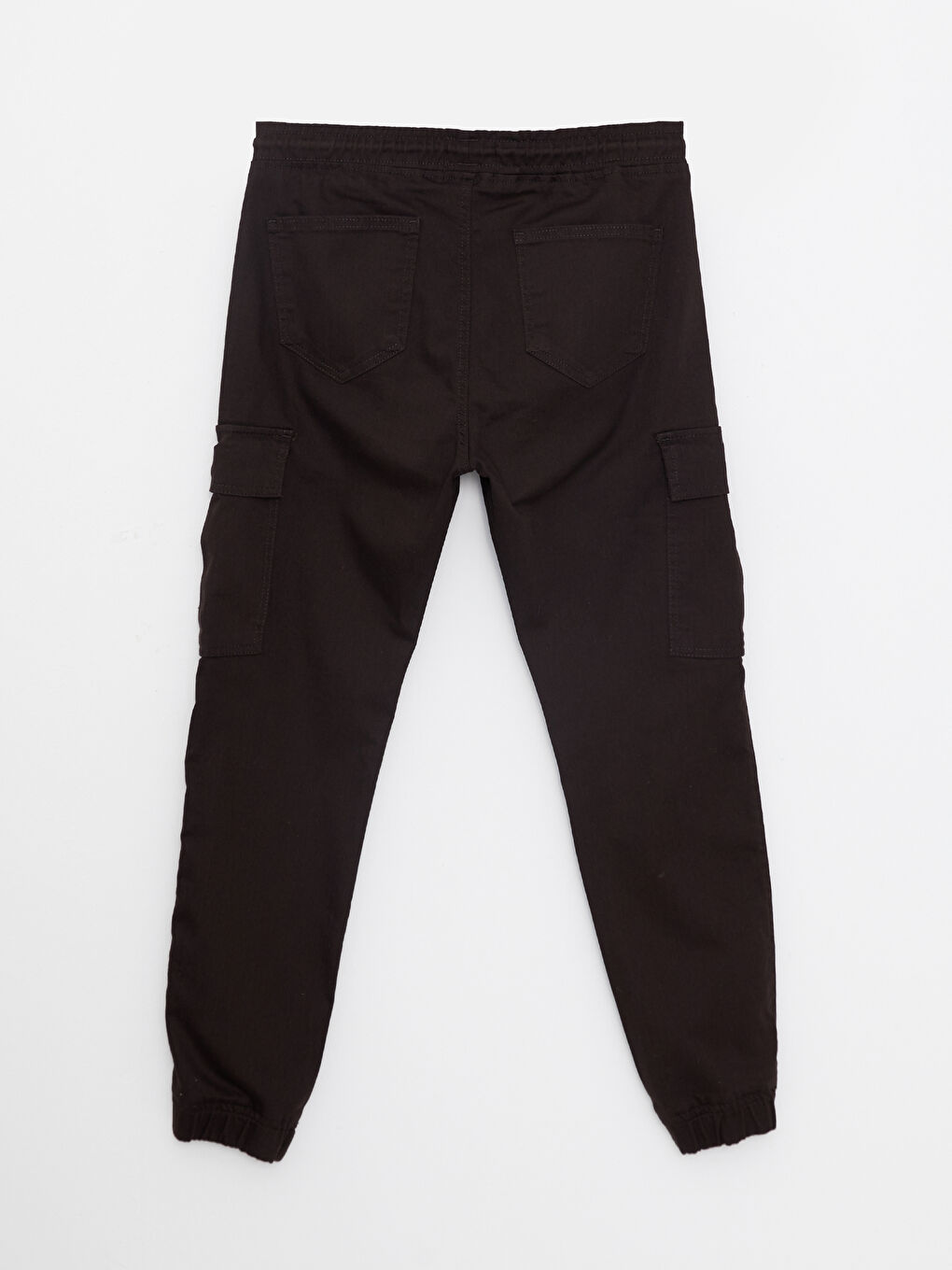 Kahverengi Slim Fit Gabardin Erkek Jogger Pantolon-6