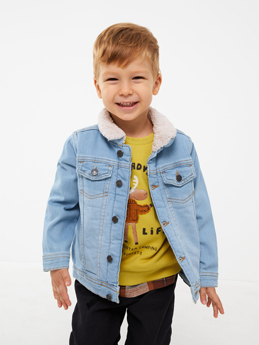 LCW baby Long Sleeve Basic Baby Boy Jean Jacket -W25529Z1-311