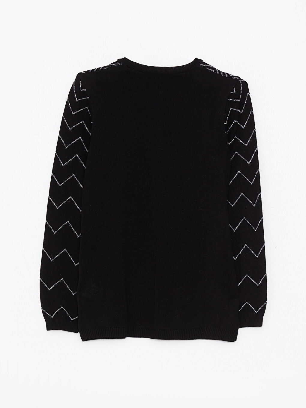 Crew Neck Patterned Long Sleeve Women's Knitwear Sweater -W25543Z8-CVL