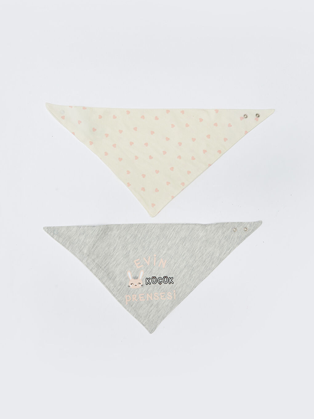 Desenli Kız Bebek Mama Önlüğü 2'li