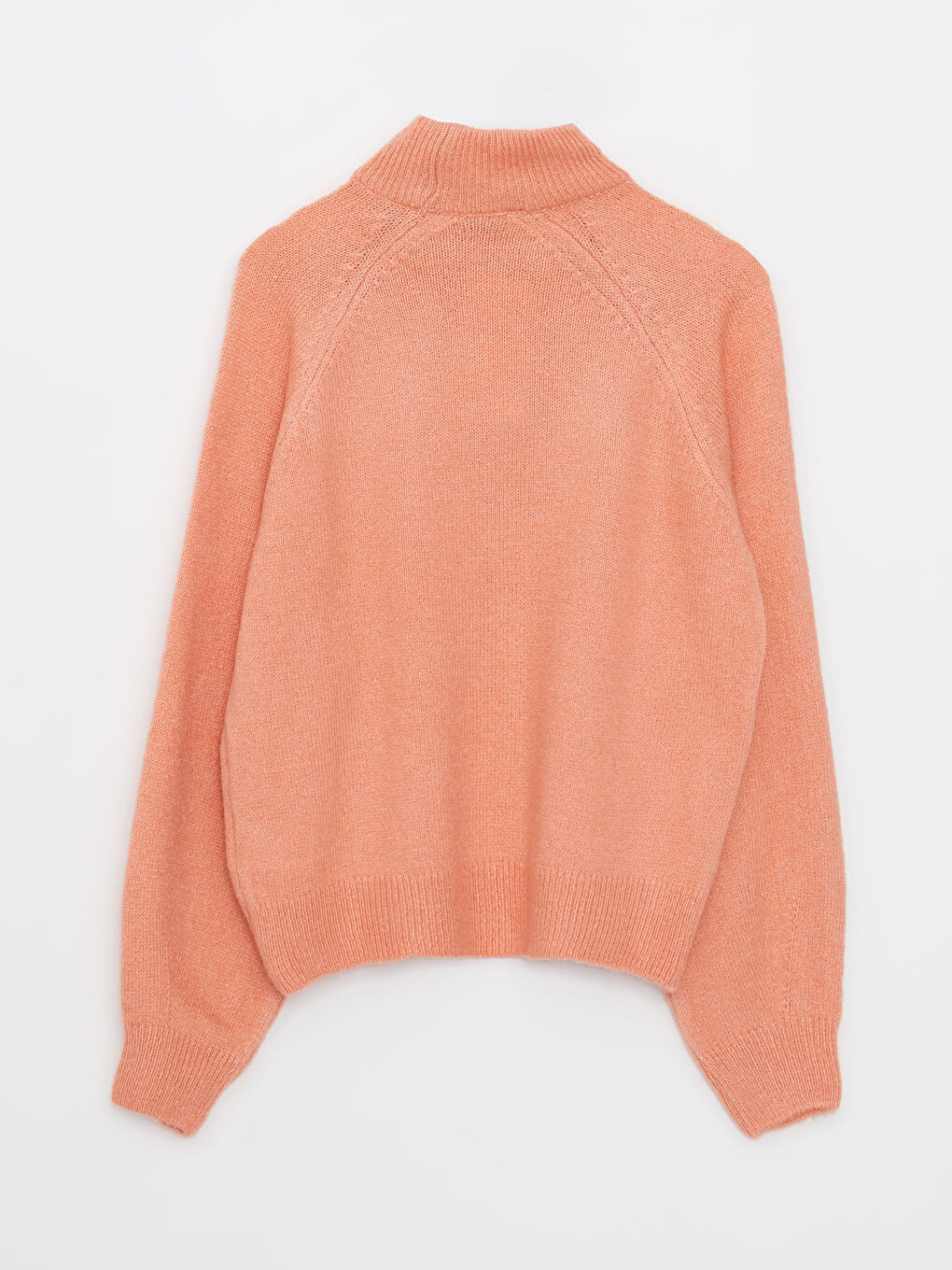 Mercan Yarım Balıkçı Yaka Kadın Triko Kazak-6