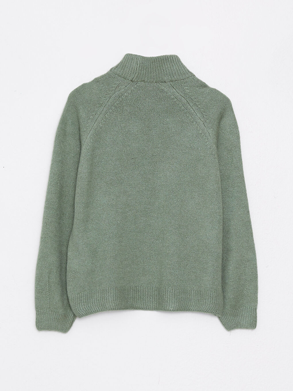 Yeşil Yarım Balıkçı Yaka Kadın Triko Kazak-6