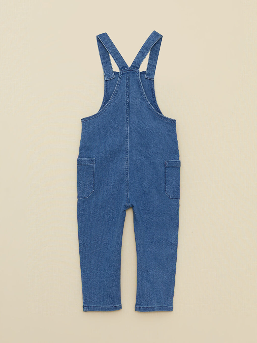 Square Neck Basic Baby Boy Jean Bib and Brace -W25571Z1-311