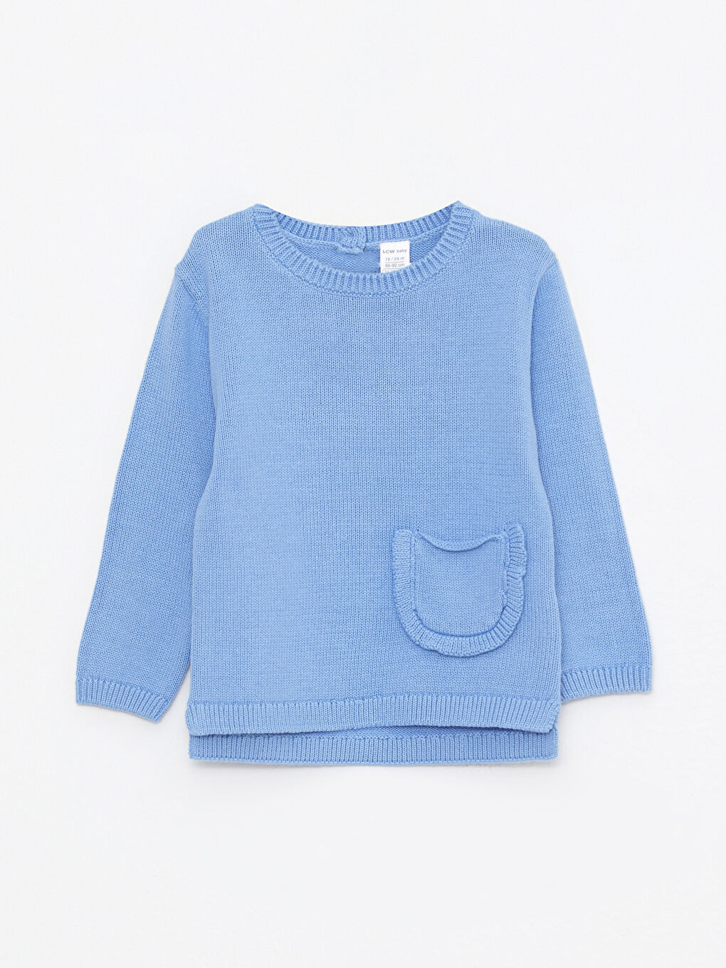 Crew Neck Long Sleeve Basic Baby Girl Tricot Sweater