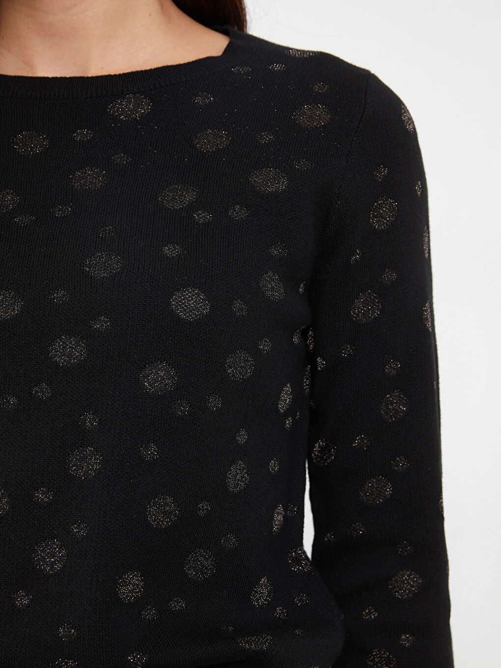 Pull-over à Col Rond Imprimé Manches Longues pour Femmes-3