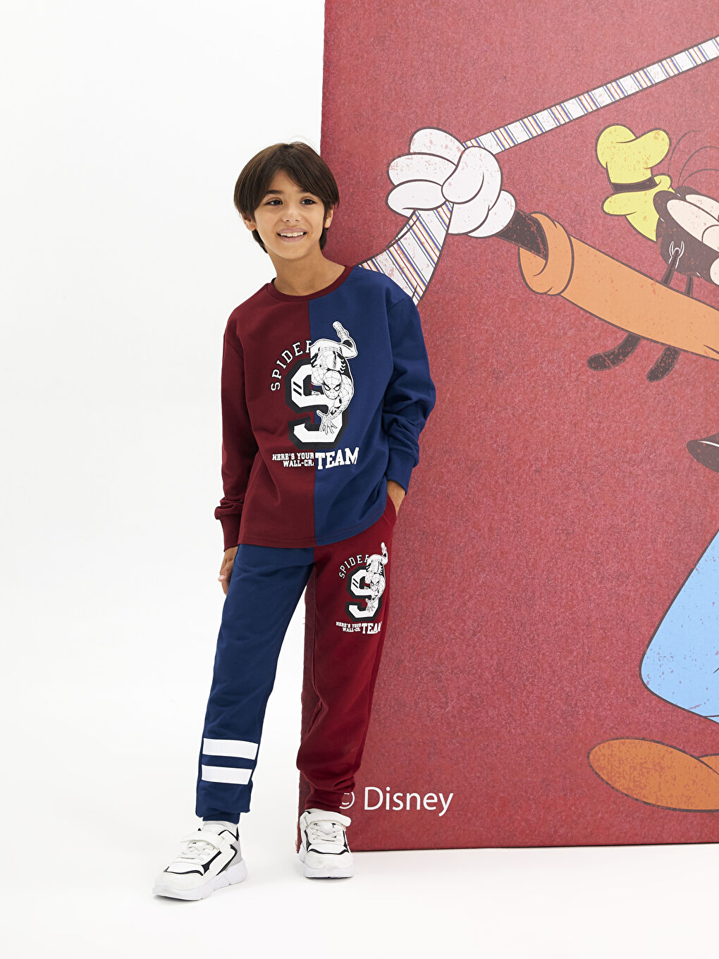 Lacivert Beli Lastikli Spider-Man Baskılı Erkek Çocuk Jogger Eşofman Altı-2