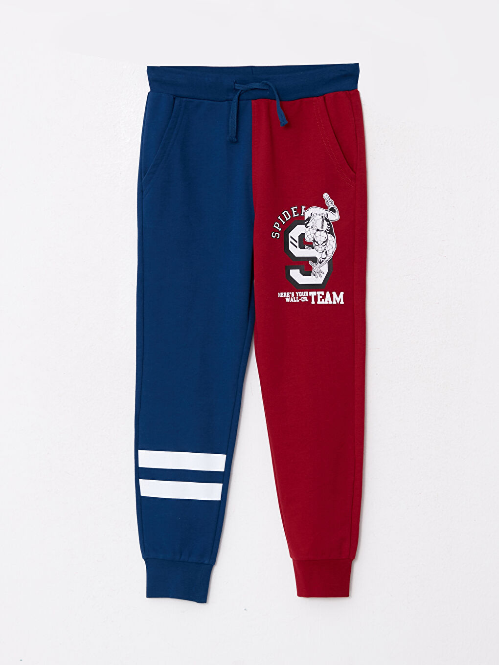 Lacivert Beli Lastikli Spider-Man Baskılı Erkek Çocuk Jogger Eşofman Altı-4