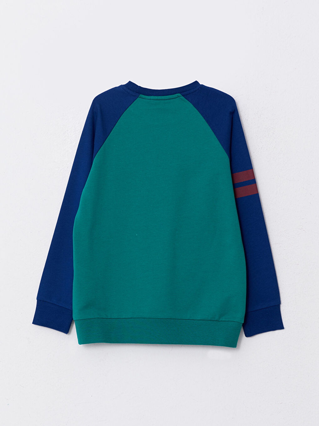 Yeşil Bisiklet Yaka Hulk Baskılı Uzun Kollu Erkek Çocuk Sweatshirt-1