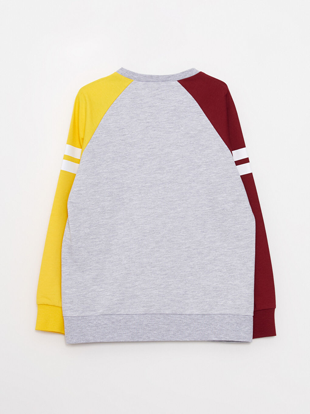 Gri Bisiklet Yaka Thor Baskılı Uzun Kollu Erkek Çocuk Sweatshirt-2