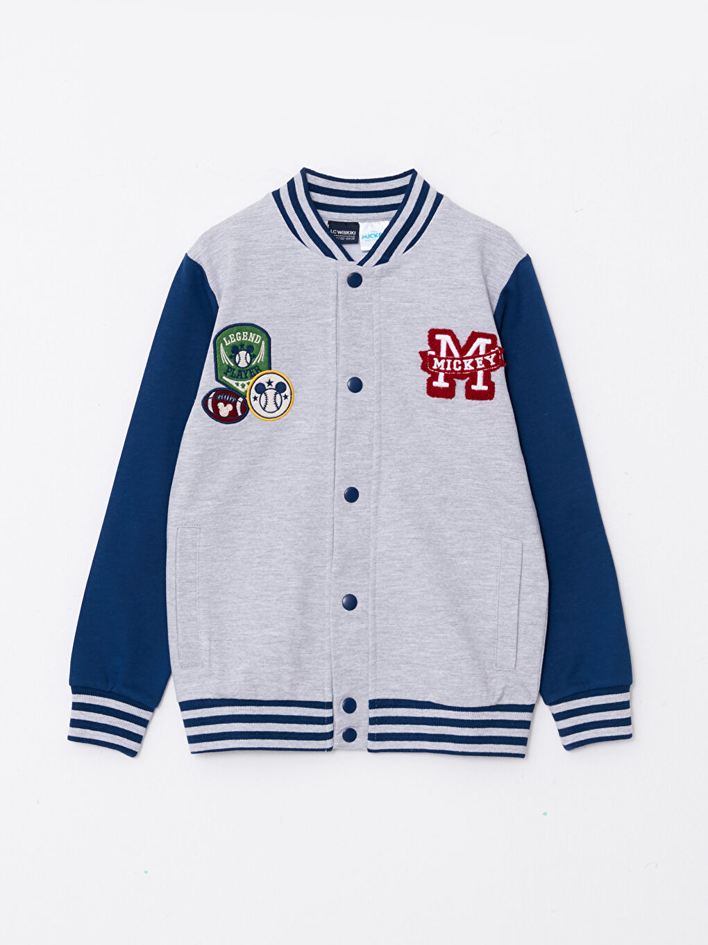 LCW Kids Mickey Mouse Bestickte Langarm Jungen College Jacke -W25660Z4-LAL
