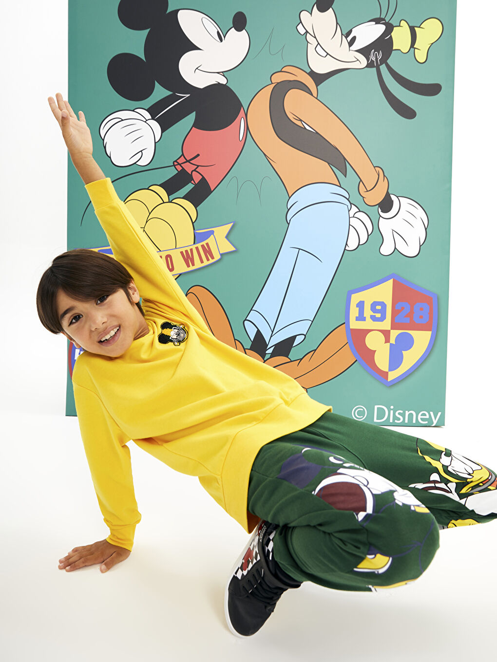 Pantalon de Survêtement Jogger Garçon Imprimé Disney à Taille Élastique-1