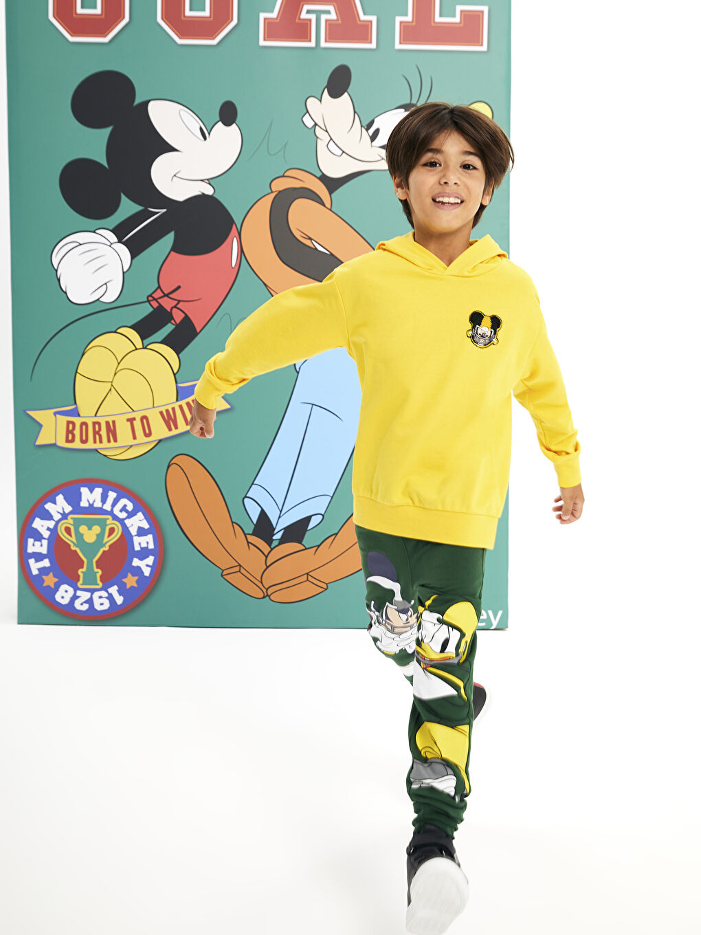 Pantalon de Survêtement Jogger Garçon Imprimé Disney à Taille Élastique-3