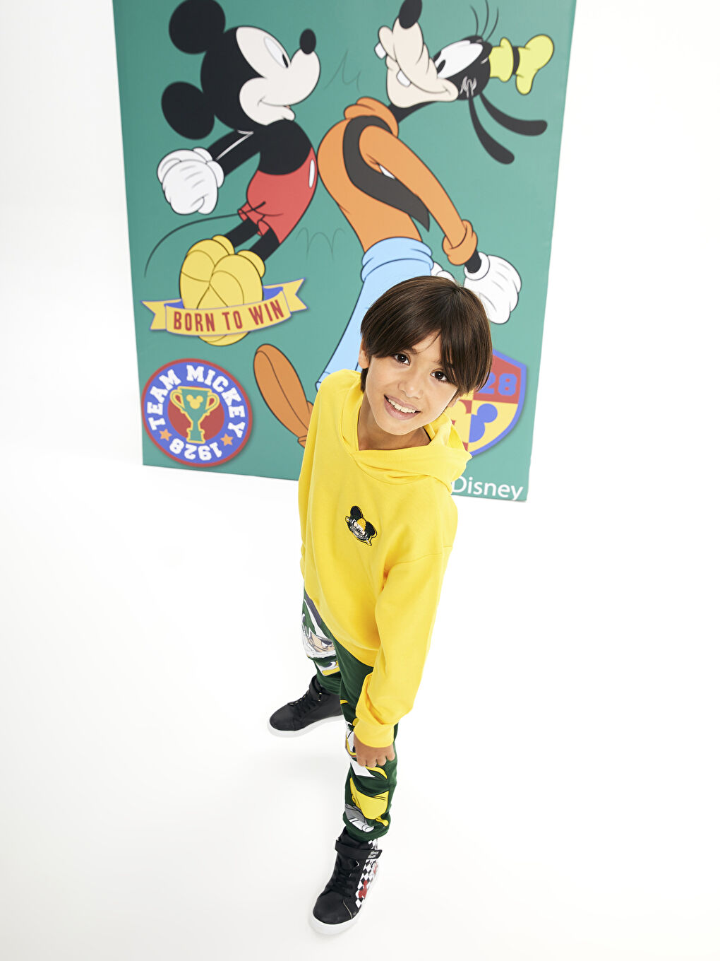 Pantalon de Survêtement Jogger Garçon Imprimé Disney à Taille Élastique-4