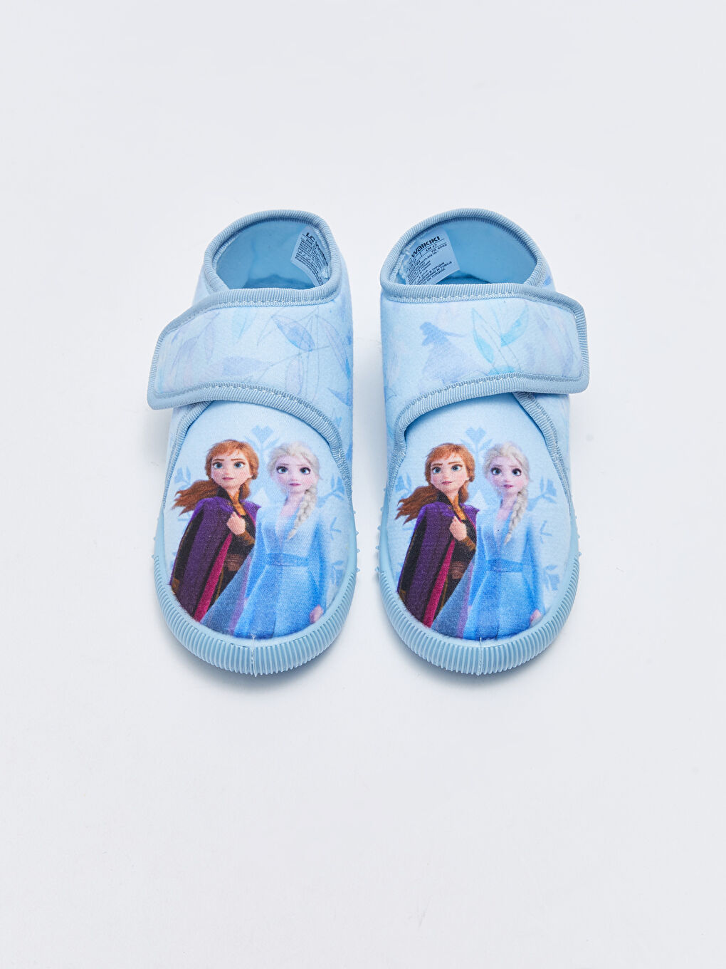 Mavi Frozen Lisanslı Cırt Cırtlı Kız Çocuk Panduf-2