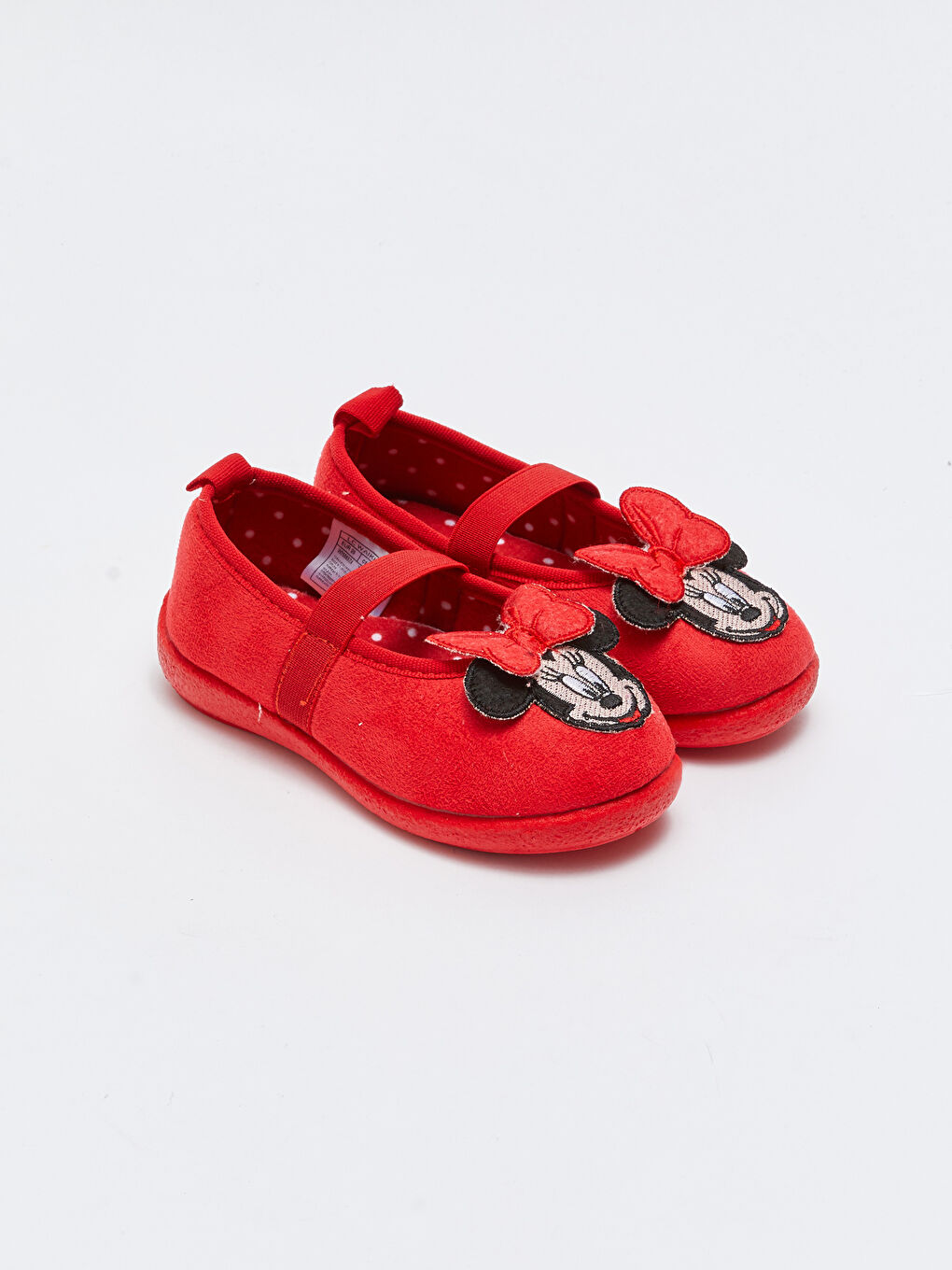 Kırmızı Minnie Mouse Lisanslı Kız Çocuk Panduf