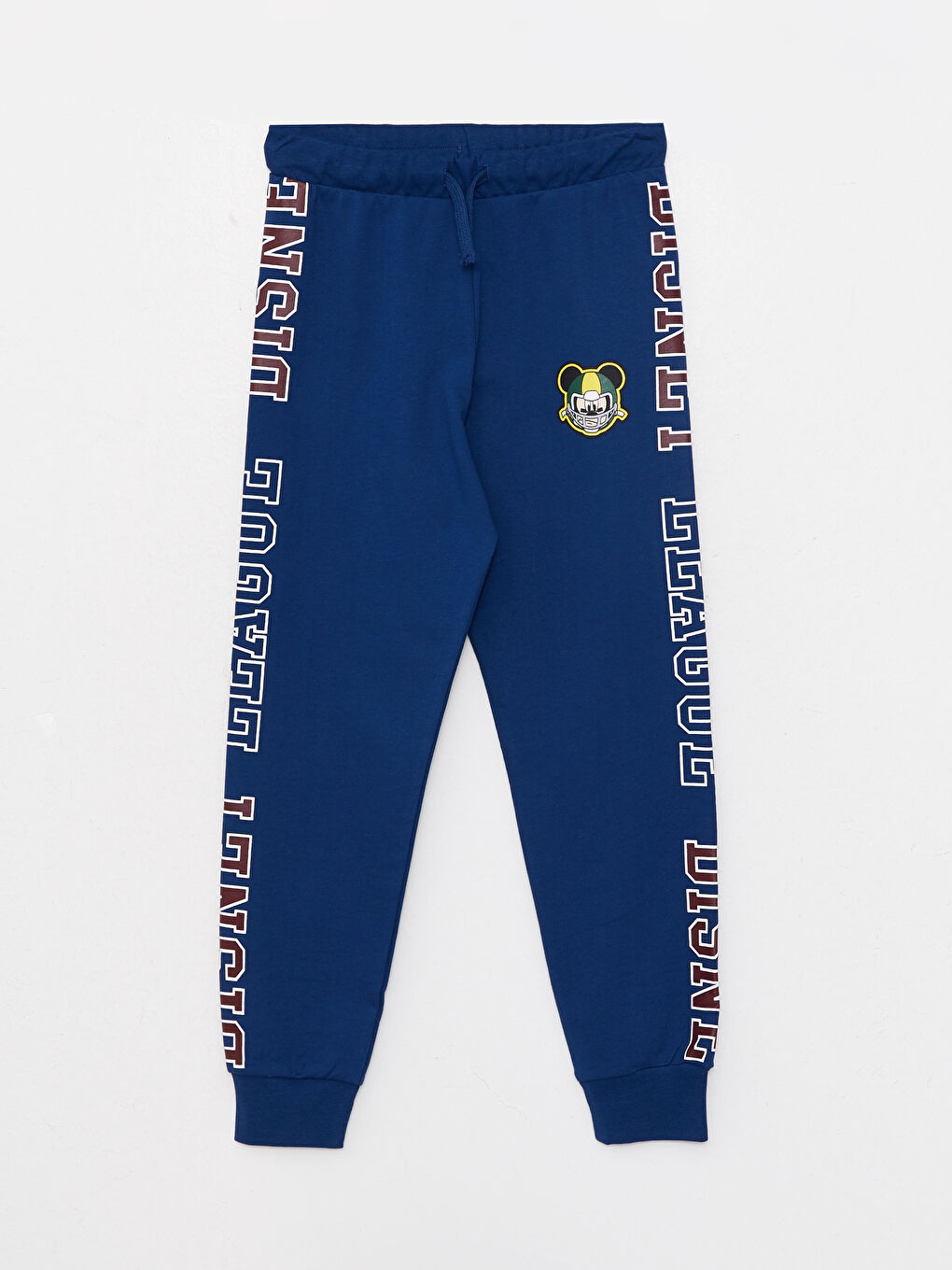 Lacivert Beli Lastikli Mickey Mouse Baskılı Erkek Çocuk Jogger Eşofman Altı-3